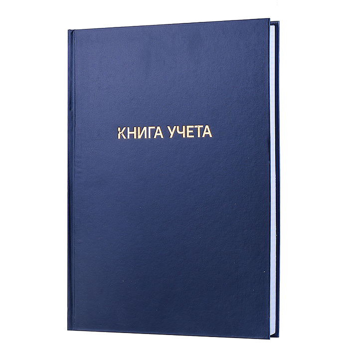 Книга учета A4 192 л в клетку, офсет 60 г/м², 92% белизна, твердая обложка из бумвинила, т