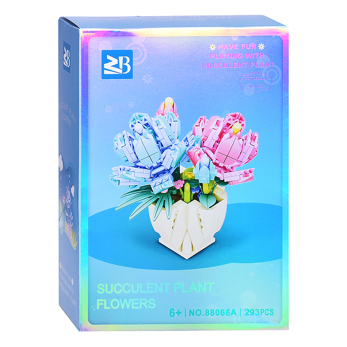 Конструктор 88066A "Растение в горшочке "Медвежья лапа" 293 дет., в коробке