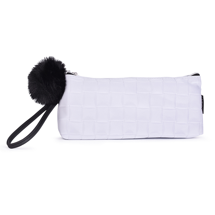 Пенал-косметичка "Nova" 21x8x3,5 см, треугольный для 45 предметов, на молнии, фактурная иск