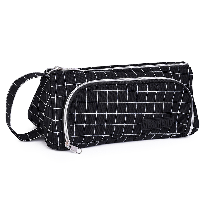 Пенал "Aesthetic" 21x8,5x8,5 см, треугольный для 70 предметов, плотный канвас с рисунком, н