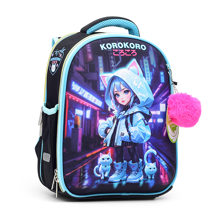Рюкзак "Junior. Korokoro" школьный жесткий 35x27x13 см (14 л) вес 800 г, 1 отделение на мол