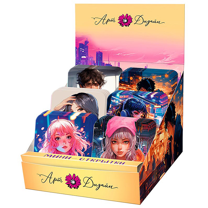 Набор открыток мини в дисплее 