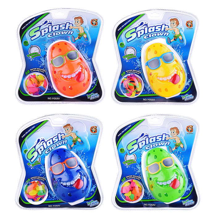 Игрушка - брызгалка YG53U "Забавная рожица" на листе