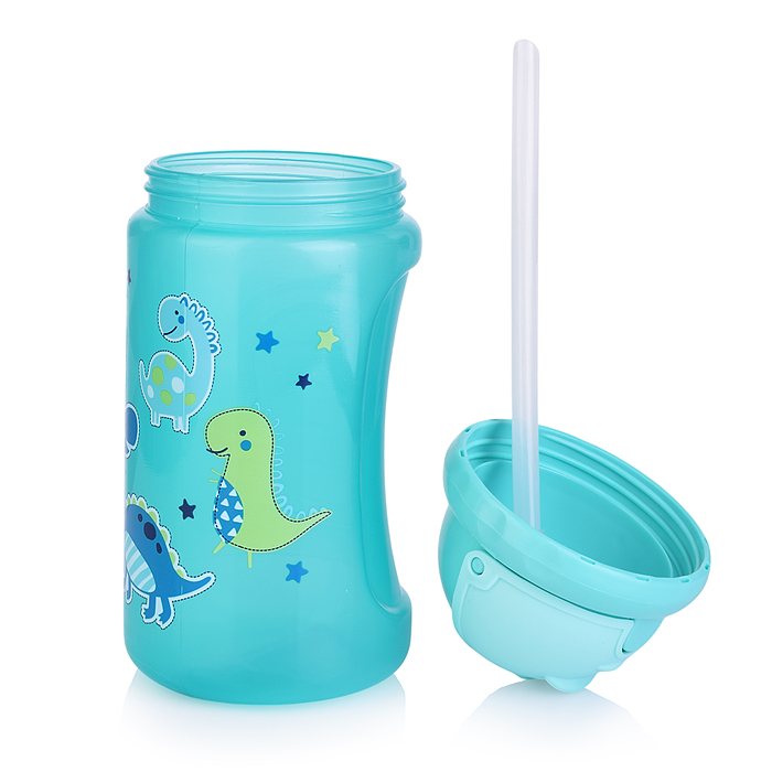 Фото к товару Поильник-непроливайка с силиконовой трубочкой, без ручек "Динозаврики" фиолетовый, 400 мл, 12+, Поильник-непроливайка с силиконовой трубочкой, без ручек "Динозаврики" фиолетовый, 400 мл, 12+,