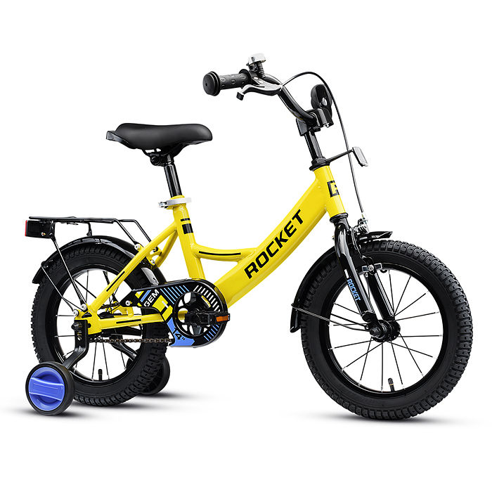 Фото к товару Велосипед 14" Rocket Gem, цвет желтый Велосипед 14" Rocket Gem, цвет желтый