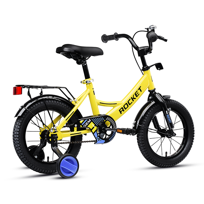 Фото к товару Велосипед 14" Rocket Gem, цвет желтый Велосипед 14" Rocket Gem, цвет желтый