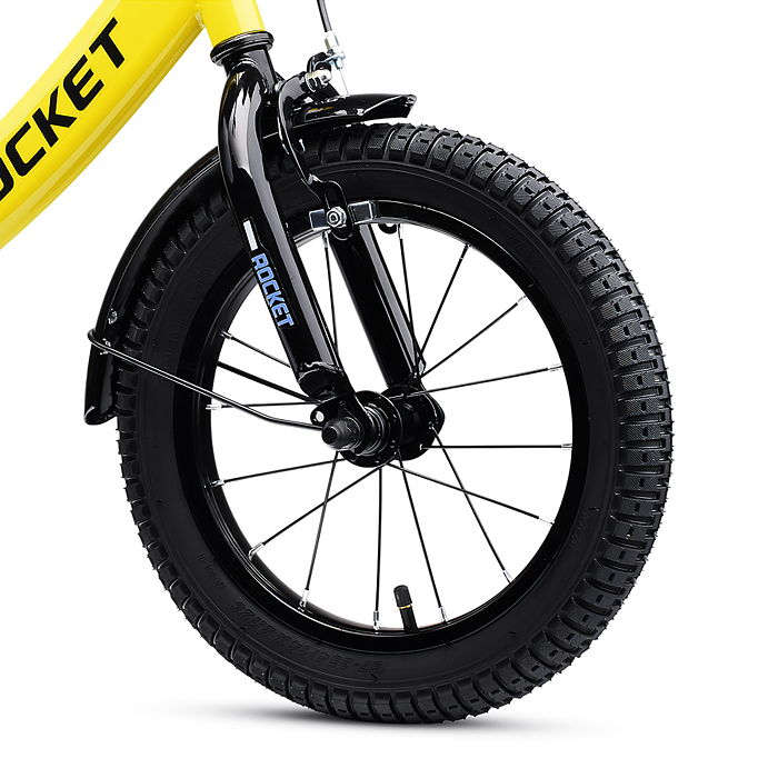 Фото к товару Велосипед 14" Rocket Gem, цвет желтый Велосипед 14" Rocket Gem, цвет желтый