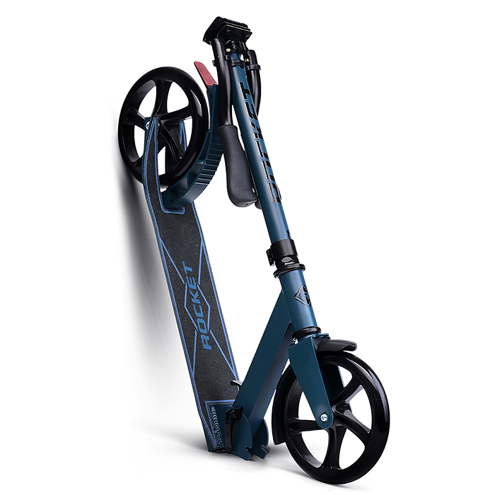 Фото к товару Самокат ROCKET, колеса PU 200 мм, ABEC 7, темно-синий Самокат ROCKET, колеса PU 200 мм, ABEC 7, темно-синий