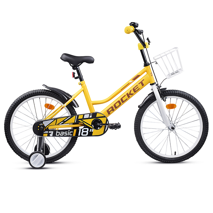 Велосипед 18" Rocket Basic, цвет желтый