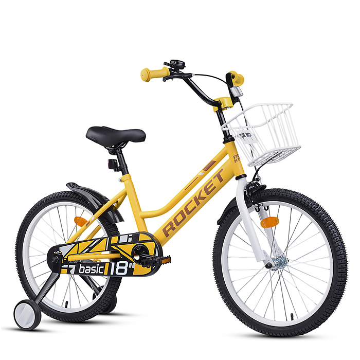 Фото к товару Велосипед 18" Rocket Basic, цвет желтый Велосипед 18" Rocket Basic, цвет желтый