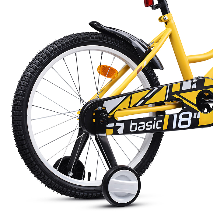 Фото к товару Велосипед 18" Rocket Basic, цвет желтый Велосипед 18" Rocket Basic, цвет желтый