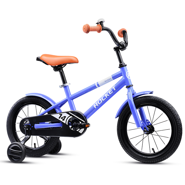 Фото к товару Велосипед 14" Rocket Gloss, цвет сиреневый Велосипед 14" Rocket Gloss, цвет сиреневый