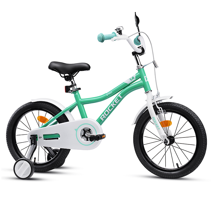 Фото к товару Велосипед 14" Rocket Kind, цвет мятный Велосипед 14" Rocket Kind, цвет мятный