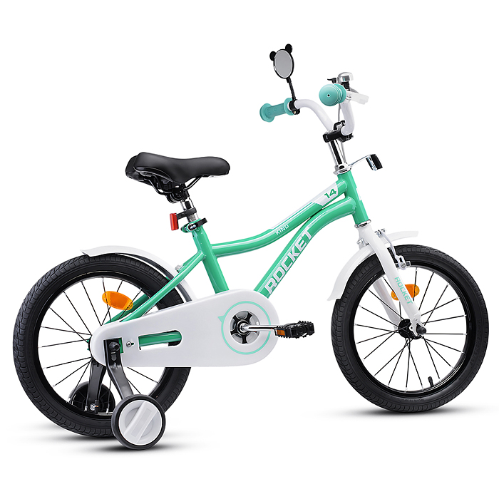 Фото к товару Велосипед 14" Rocket Kind, цвет мятный Велосипед 14" Rocket Kind, цвет мятный