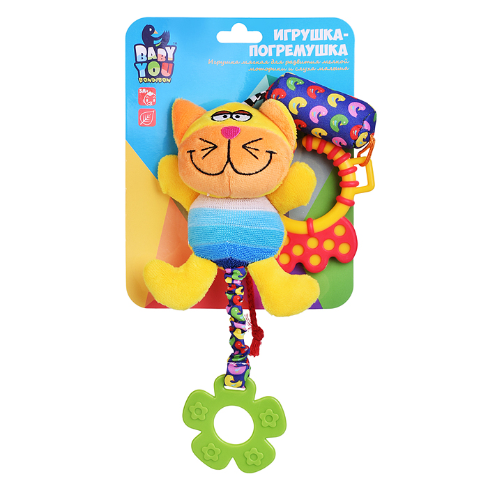 Мягкая подвеска с колокольчиком 40 см., "Кот" Мягкая подвеска с колокольчиком 40 см., "Кот"