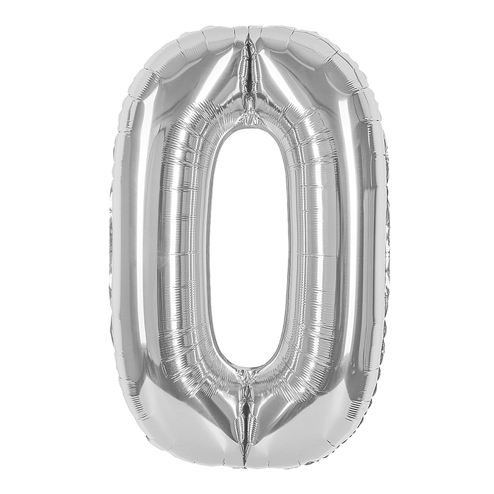 Шар (40''/102 см) Цифра, 0, Серебро, 1 шт. в уп. Шар (40''/102 см) Цифра, 0, Серебро, 1 шт. в уп.