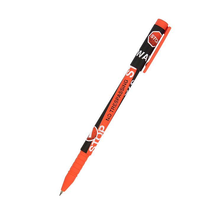 Ручка "FunWrite. Keep Away. Stop" шариковая, 0.5 мм, синяя