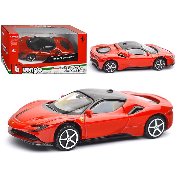 Машинка die-cast Ferrari Race&Play, красная №2, 1:43