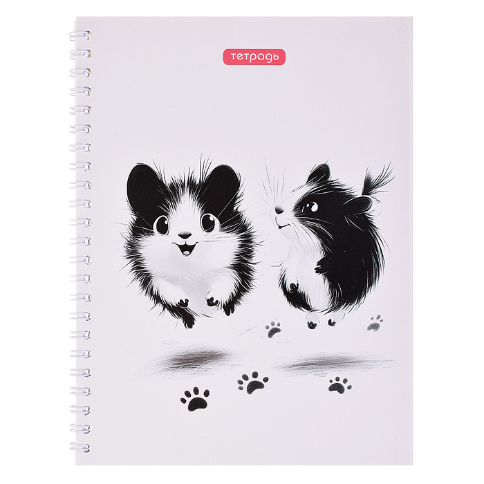 Тетрадь 48л. клетка "Забавные зверята" на гребне Тетрадь 48л. клетка "Забавные зверята" на гребне