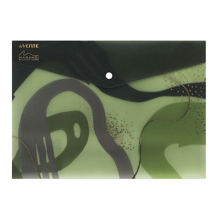 Папка-конверт на кнопке "Marandi. Sparkle" A4 (330x235 мм) 180 мкм, полупрозрачная искрящая