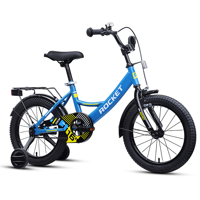 Фото к товару Велосипед 16" Rocket Gem, цвет голубой Велосипед 16" Rocket Gem, цвет голубой
