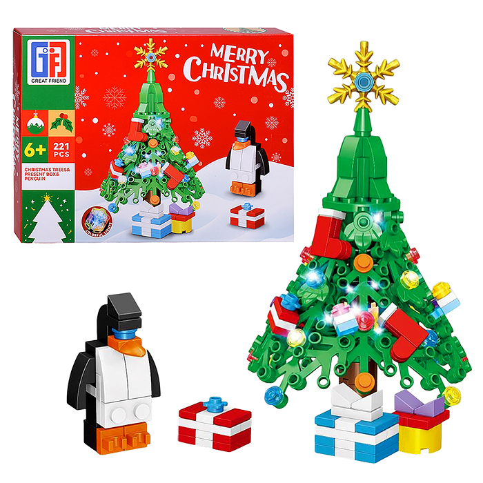Конструктор 123-818 "Елочка с подарками" 221 (дет.)