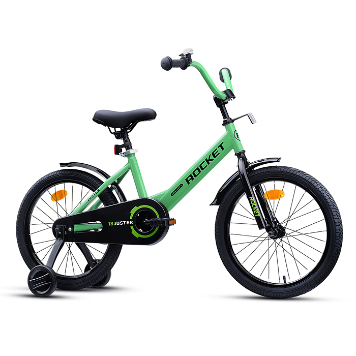 Фото к товару Велосипед 18" Rocket Juster, цвет зеленый Велосипед 18" Rocket Juster, цвет зеленый