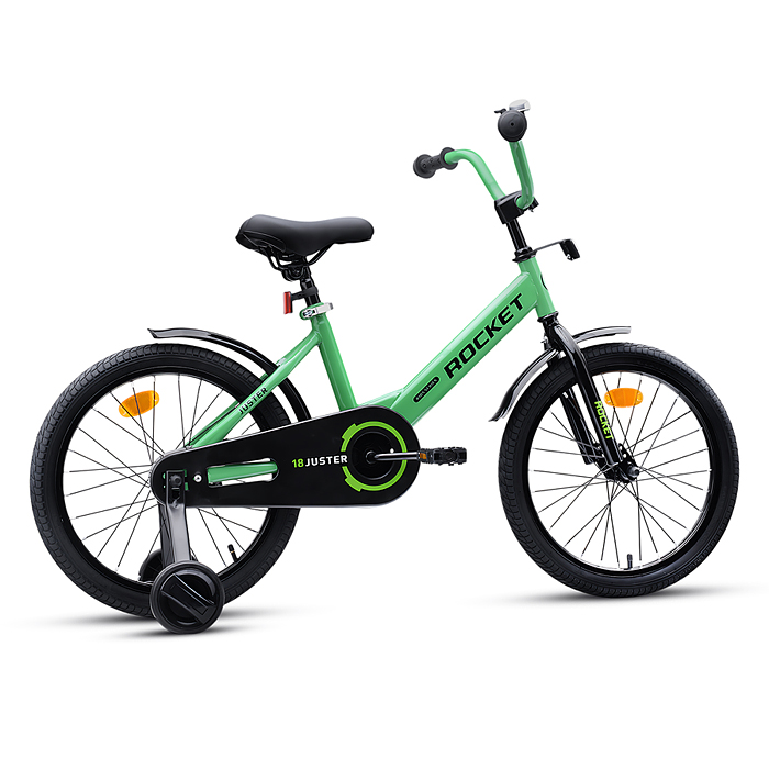 Фото к товару Велосипед 18" Rocket Juster, цвет зеленый Велосипед 18" Rocket Juster, цвет зеленый