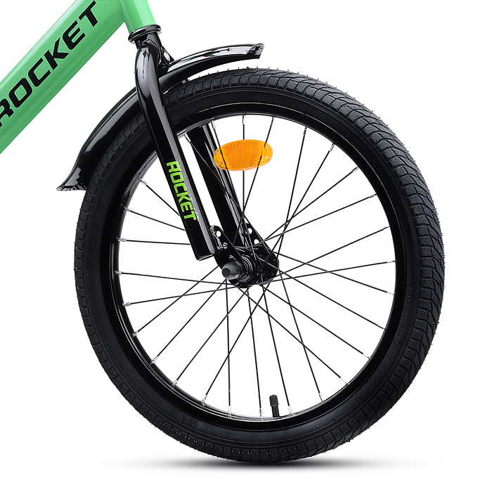 Фото к товару Велосипед 18" Rocket Juster, цвет зеленый Велосипед 18" Rocket Juster, цвет зеленый