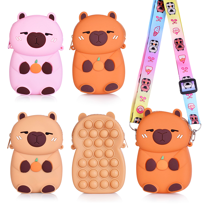 Сумочка детская 00-6751 "Капибара с апельсинкой" Сумочка детская 00-6751 "Капибара с апельсинкой"