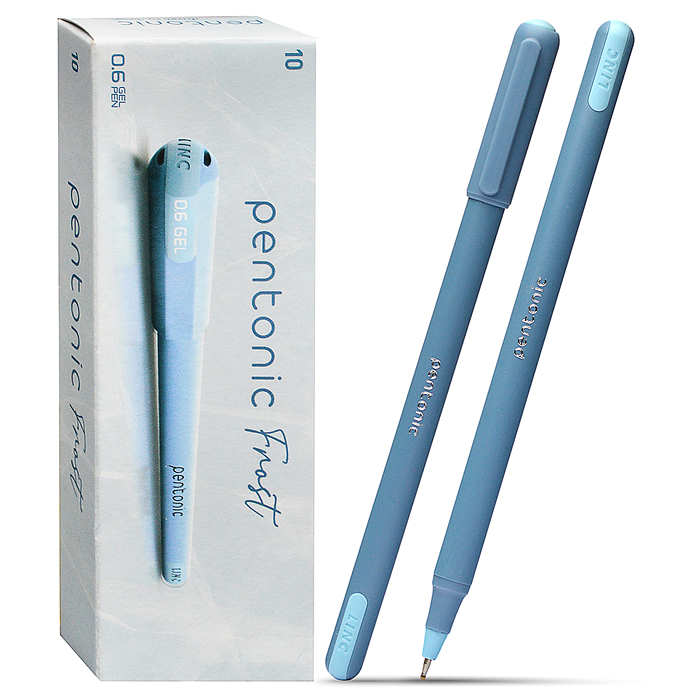 Ручка гелевая Pentonic frost 0,6 мм синий кругл. корп.