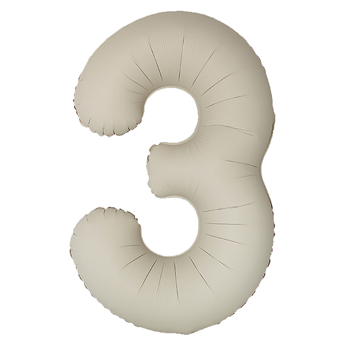 Шар (40''/102 см) Цифра, 3 Slim, Кремовый Латте, Матовый, 1 шт. в уп. Шар (40''/102 см) Цифра, 3 Slim, Кремовый Латте, Матовый, 1 шт. в уп.