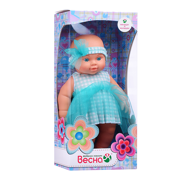 Кукла Малышка в мятном платье 