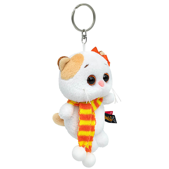 Брелок. Кошка Ли-Ли в полосатом шарфе