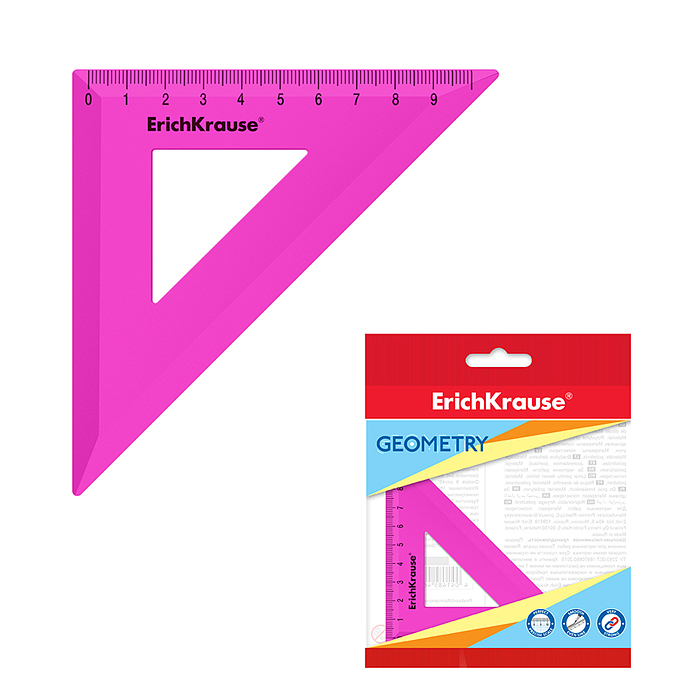 Угольник пластиковый Caribbean Sunset, 45°/9см, маджента, во флоупаке