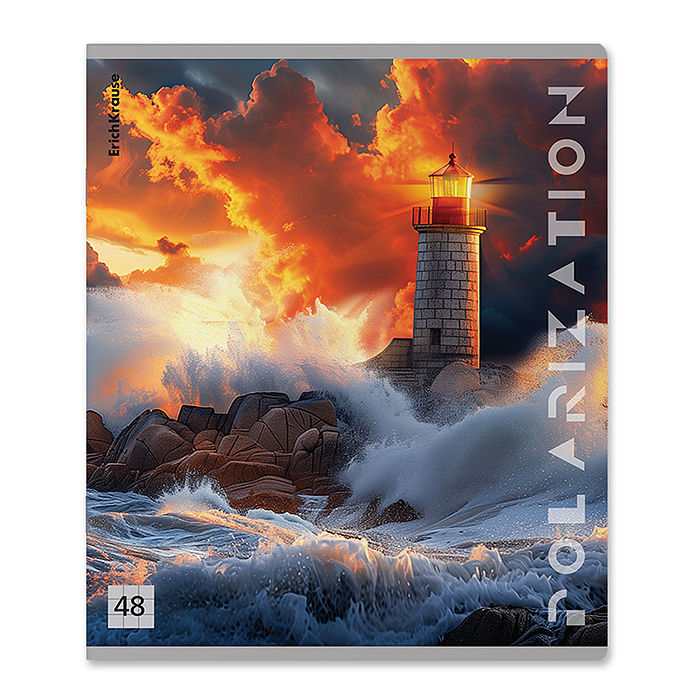 Фото к товару Тетрадь 48 л. клетка "Polarization" с пластиковой обложкой на скобе Тетрадь 48 л. клетка "Polarization" с пластиковой обложкой на скобе