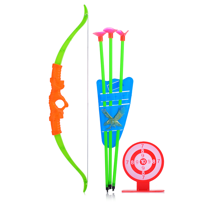 Набор лук A0005 "Точно в цель" со стрелами и мишенью, в пакете