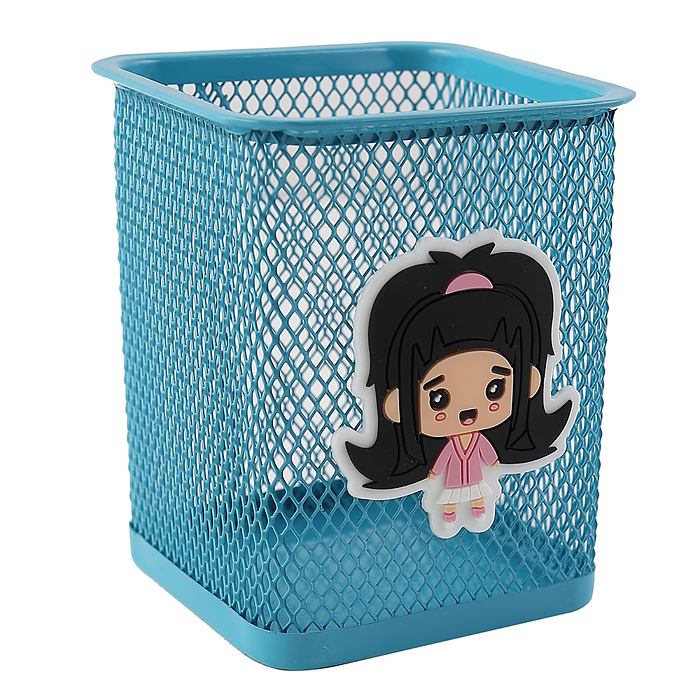 Подставка сетчатая металлическая, для пишущих принадлежностей "NicoNico" 8x8x9,8 см, , к