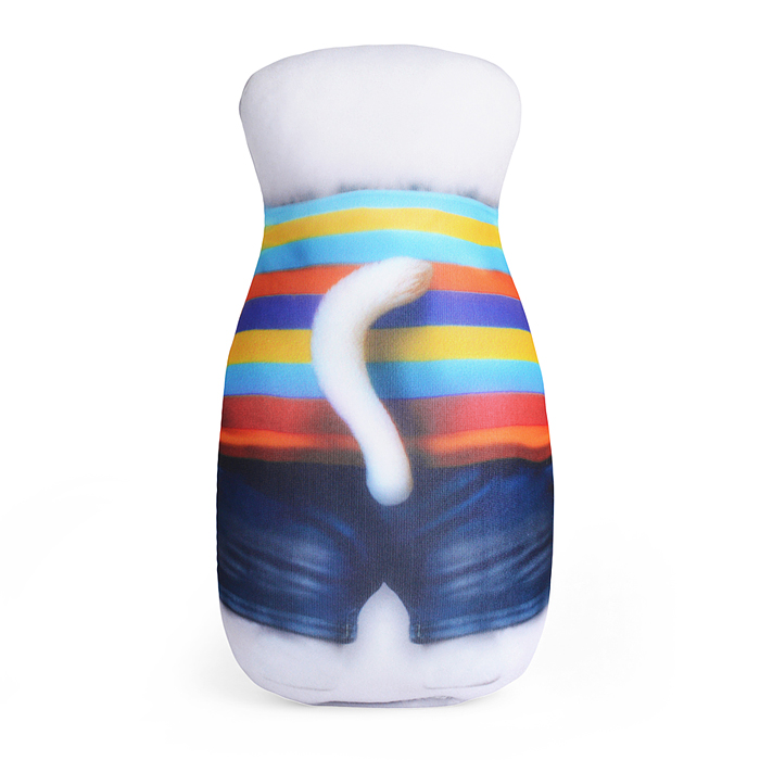 Игрушка антистресс "Собака" в полосатой футболке 20 см.