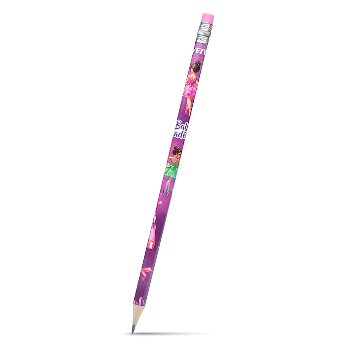 Фото к товару Карандаш чернографитный "Ballet Academy" HB, диаметр грифеля 2 мм, трёхгранный, с ластиком, заточенн Карандаш чернографитный "Ballet Academy" HB, диаметр грифеля 2 мм, трёхгранный, с ластиком, заточенн