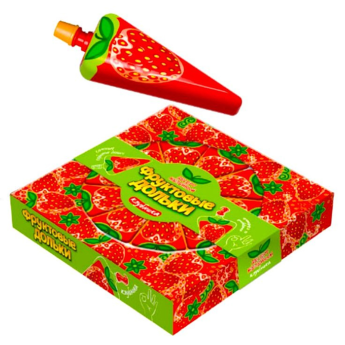 Желе "Фруктовые дольки" клубника 50г (30шт) Желе "Фруктовые дольки" клубника 50г (30шт)