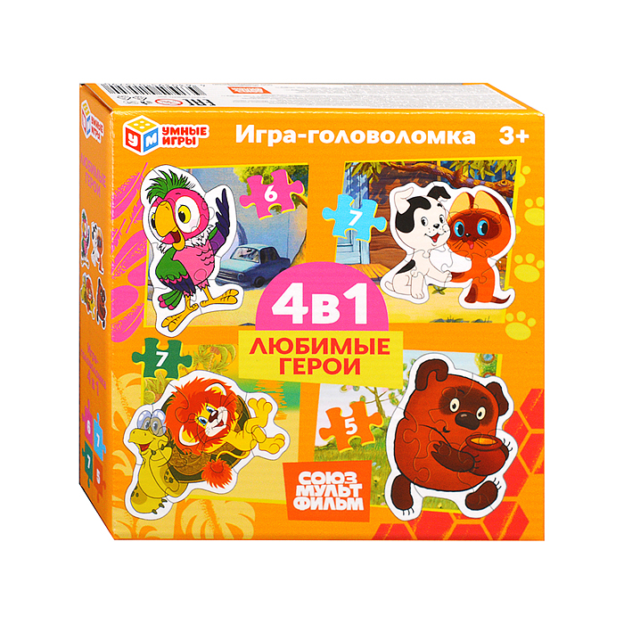 Набор пазлов 4в1: 5, 6, 7 и 7 "Любимые герои. Союзмультфильм" Набор пазлов 4в1: 5, 6, 7 и 7 "Любимые герои. Союзмультфильм"