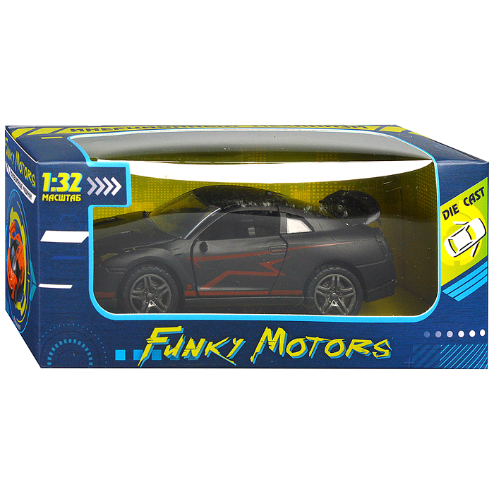 Фото к товару Чёрная инерционная машинка Спорткар со спойлером die-cast,1:32, открывающиеся двери Чёрная инерционная машинка Спорткар со спойлером die-cast,1:32, открывающиеся двери