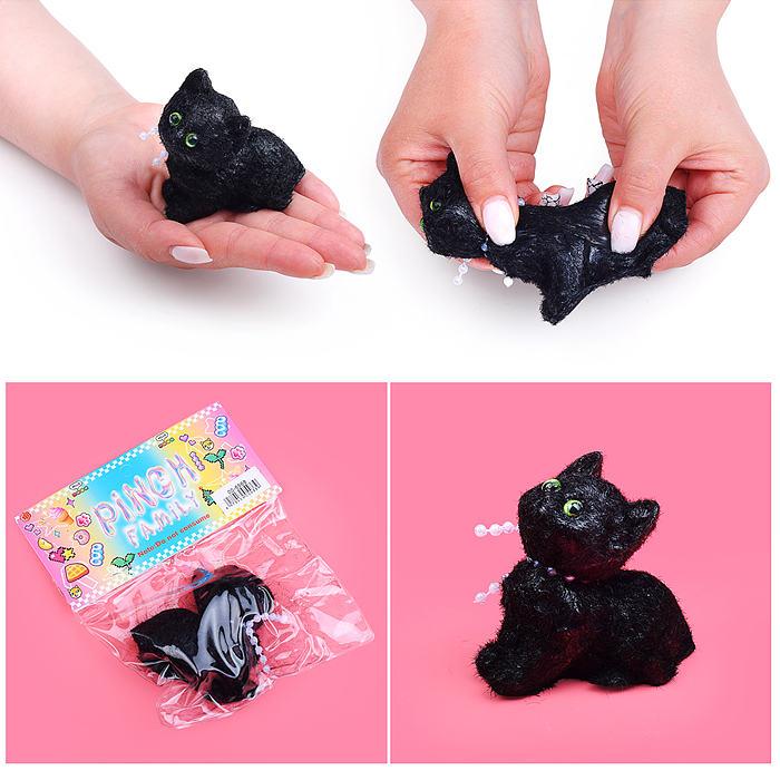 Игрушка-антистресс 00-6568 "Черная кошка"