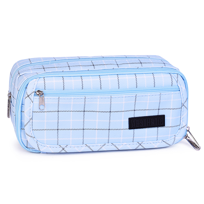 Пенал "Aesthetic" 22x10x9 см, прямоугольный для 100 предметов, антивандальная искусственная