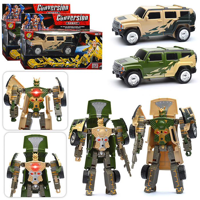 Робот 998-B "Турбо" трансформирующийся в военную технику, на листе