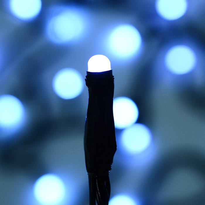 Фото к товару Электрогирлянда светодиодная в катушке 5м., 50 ламп, холодный Электрогирлянда светодиодная в катушке 5м., 50 ламп, холодный