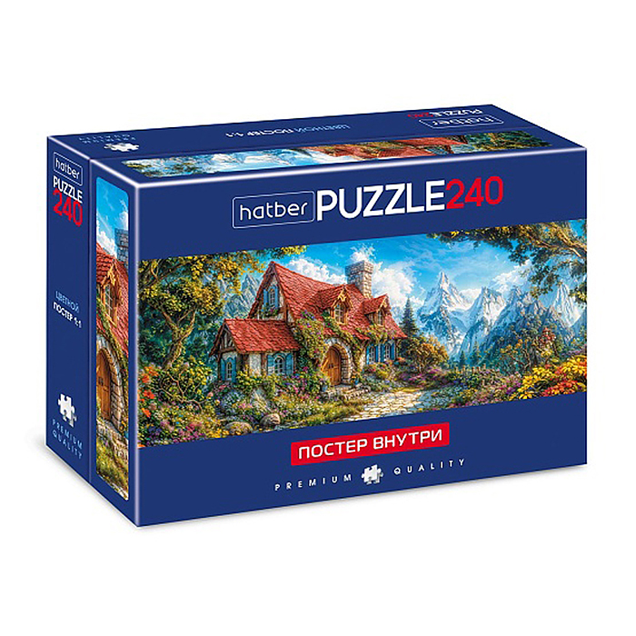 Пазлы 240 "Premium" Панорама "Живописный домик" Compa Пазлы 240 "Premium" Панорама "Живописный домик" Compa