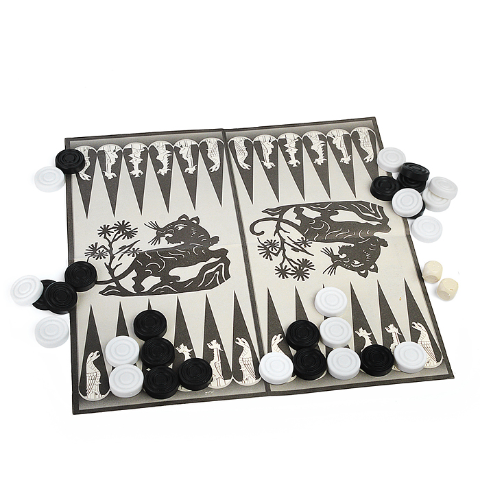 Фото к товару Шашки-нарды (в деревяной коробке, картонное поле) Шашки-нарды (в деревяной коробке, картонное поле)