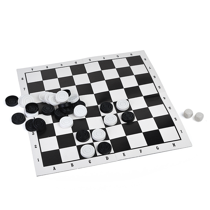 Фото к товару Шашки-нарды (в деревяной коробке, картонное поле) Шашки-нарды (в деревяной коробке, картонное поле)